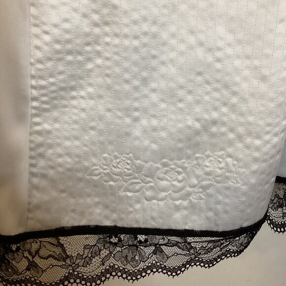 Pleasure State Women's White Corset W Black Lace Size 36D Intimate Lingerie - Picture 4 of 10